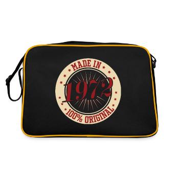 Fabriqué en 1972 100 L’original de l’anniversaire Dicton - Sac Retro - noir/or - Dos