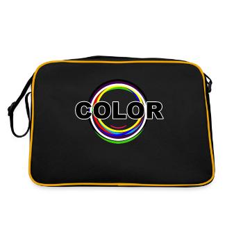 COULEUR. COLOR - Sac Retro - noir/or - Dos