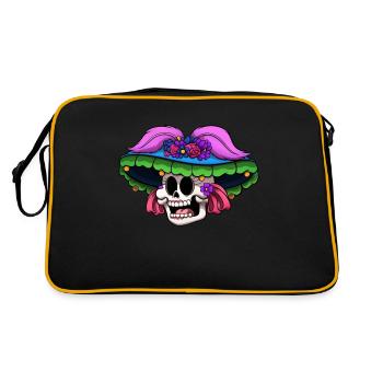 Crâne de Catrina - Sac Retro - noir/or - Dos
