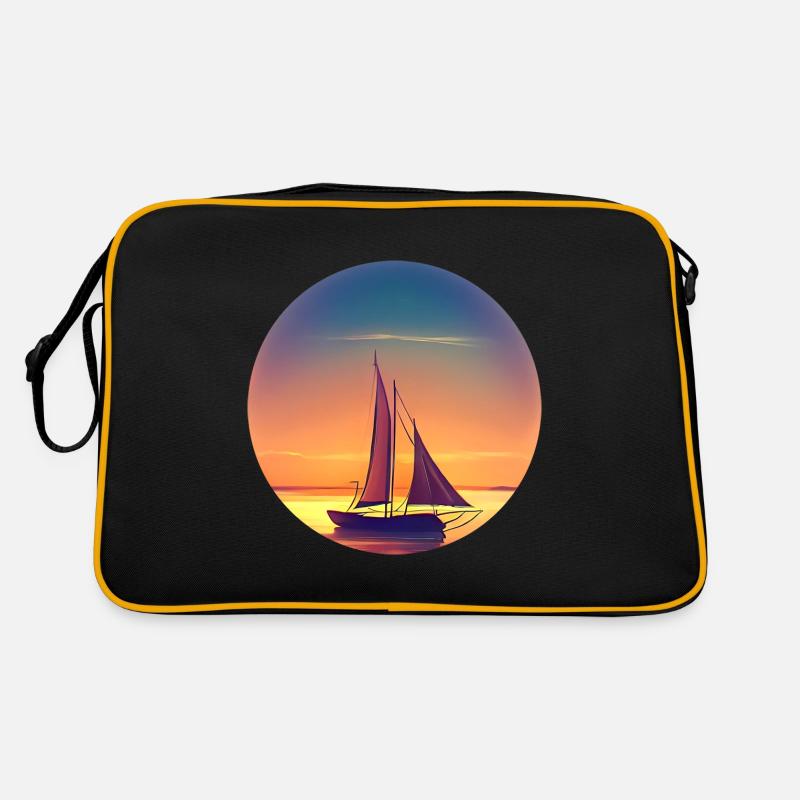 Voilier Sunset Design Sac Retro