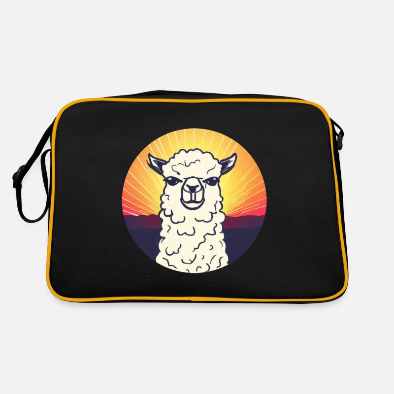 Llama Sunset Design Sac Retro
