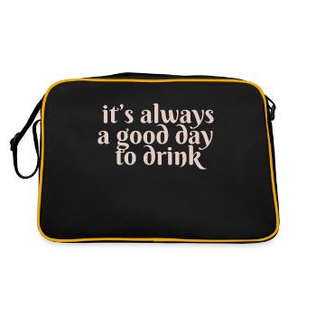 it s always a good day to drink - Retro Bag - black/gold - Back