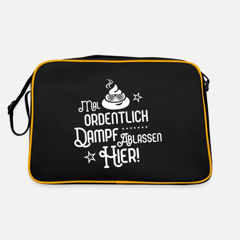 shit dampf ablassen Retro Tasche