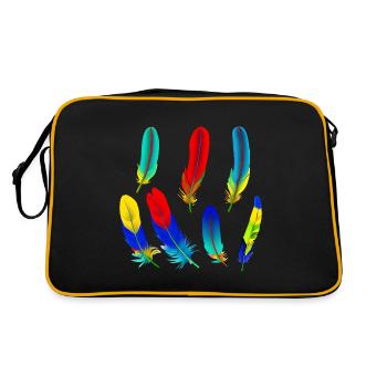 Plumes de perroquet - Sac Retro - noir/or - Dos