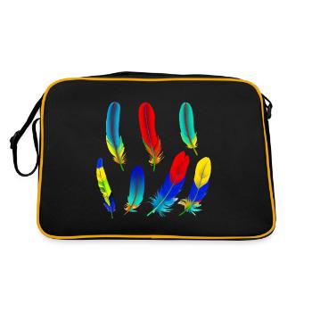 Plumes de perroquet - Sac Retro - noir/or - Dos