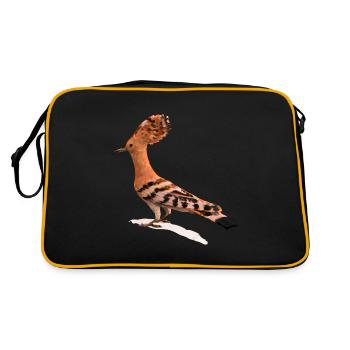 Illustration d’oiseau huppe - Sac Retro - noir/or - Dos