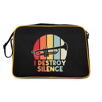 I destroy silence - Retro Bag - black/gold - Back