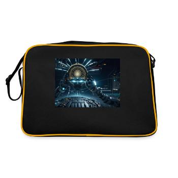 Synthèse de l’avenir de la technologie - Sac Retro - noir/or - Dos