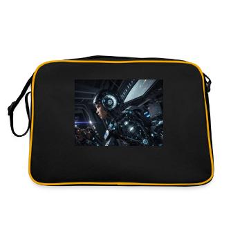 Synthèse de l’avenir de la technologie - Sac Retro - noir/or - Dos
