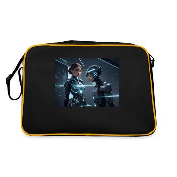 Synthèse de l’avenir de la technologie - Sac Retro - noir/or - Dos