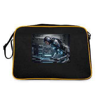 Synthèse de l’avenir de la technologie - Sac Retro - noir/or - Dos