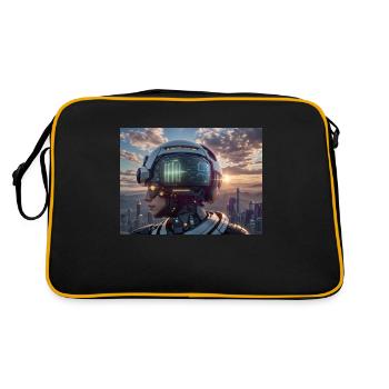 Synthèse de l’avenir de la technologie - Sac Retro - noir/or - Dos