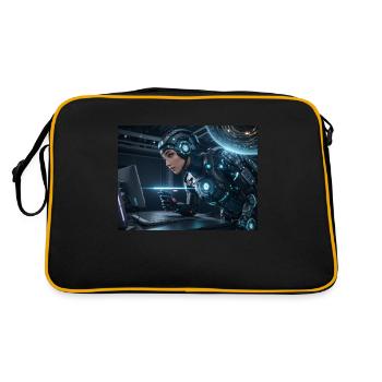 Synthèse de l’avenir de la technologie - Sac Retro - noir/or - Dos
