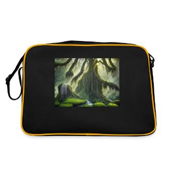 Whispering trees - Retro Bag - black/gold - Back