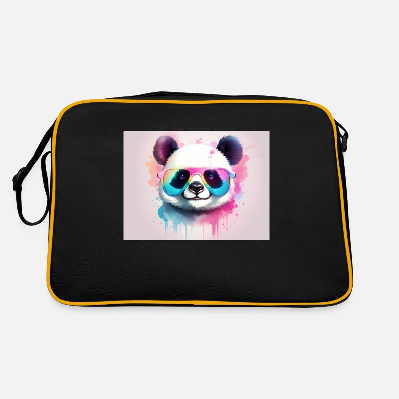 ours avec des lunettes colorées Sac Retro