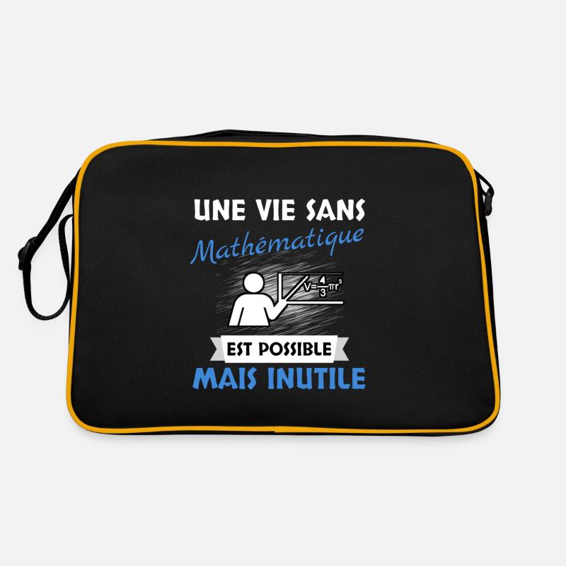 Mathématique - Sac Retro - noir/or
