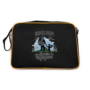 Super Papa voyageur - Sac Retro - noir/or - Dos