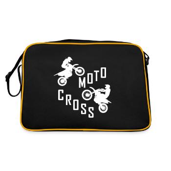 motocross - Retro Tasche - Schwarz/Gold - Hinten