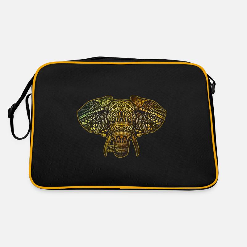 Mandala éléphant Inde Afrique Sac Retro