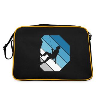 Mountaineering Climbing Gift Bouldering Retro Cool - Retro Bag - black/gold - Back