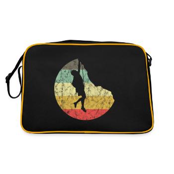 Mountaineering Climbing Gift Bouldering Retro Cool - Retro Bag - black/gold - Back
