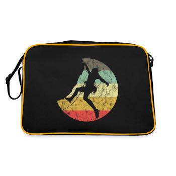 Mountaineering Climbing Gift Bouldering Retro Cool - Retro Bag - black/gold - Back