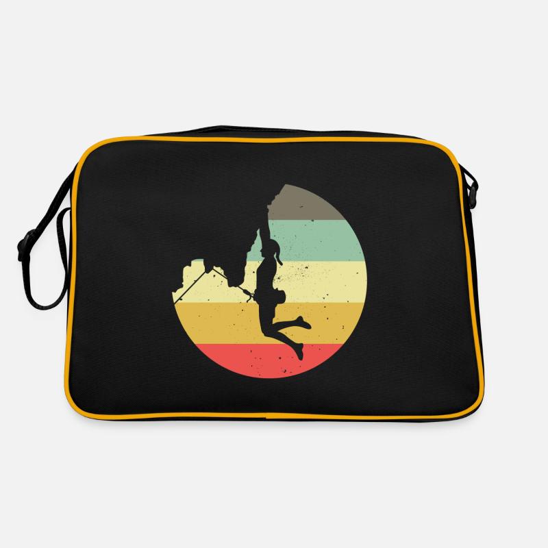 Mountaineering Climbing Gift Bouldering Retro Cool - Retro Bag - black/gold