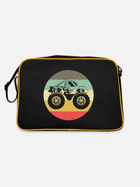 Monstertruck Monster Truck Auto Motorsport Motor - Sac Retro - noir/or - Dos