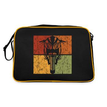 Motorcyclist Motorcycles Retro Motorcycle Biker - Retro Bag - black/gold - Back