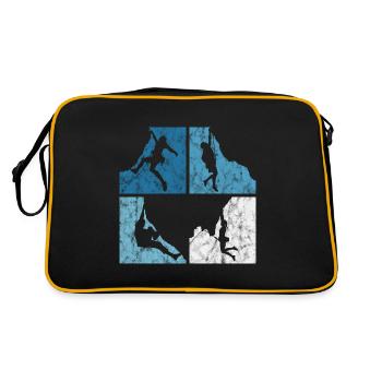 Mountaineering retro climbing bouldering mountain gift - Retro Bag - black/gold - Back