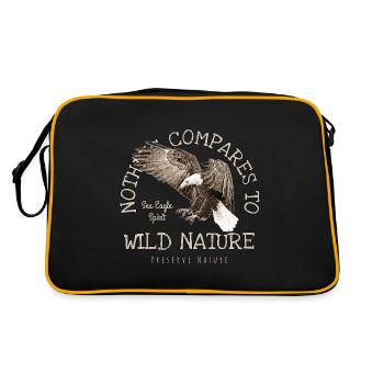 Albanian Eagle - Nothing Compares To Nature, Sepia - Retro Bag - black/gold - Back