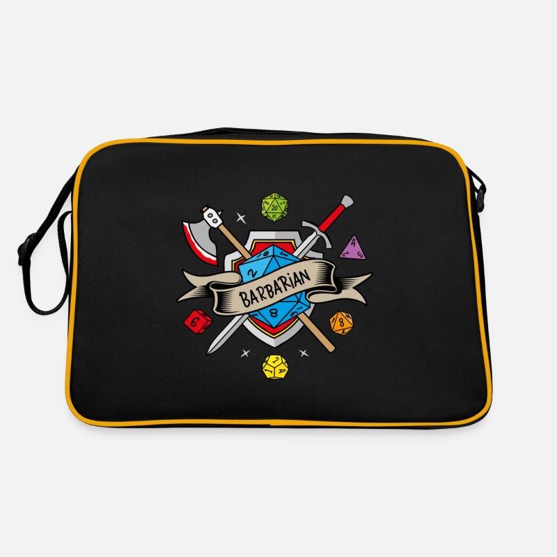 Barbaren-RPG - Retro Tasche - Schwarz/Gold
