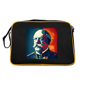 Otto von Bismarck Pop Art - Retro Bag - black/gold - Back