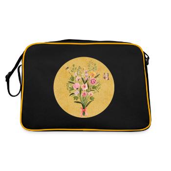 Spring flowers - Retro Bag - black/gold - Back