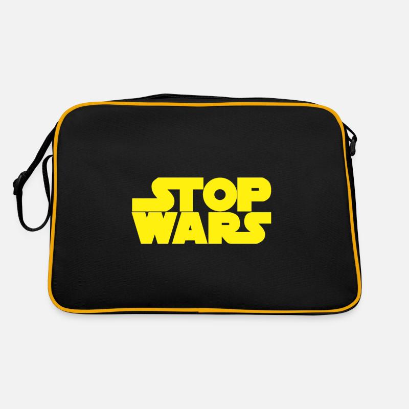 STOP WARS - Retro Tasche - Schwarz/Gold