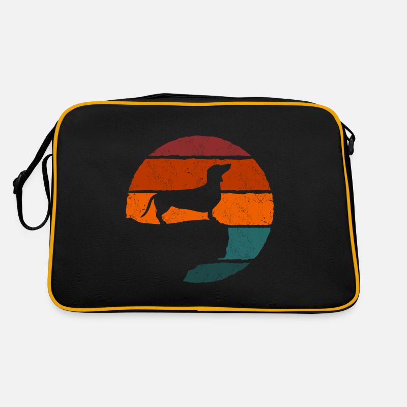 Idée cadeau teckel vintage Sac Retro