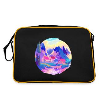 paysage cristallinser nature 2 - Sac Retro - noir/or - Dos