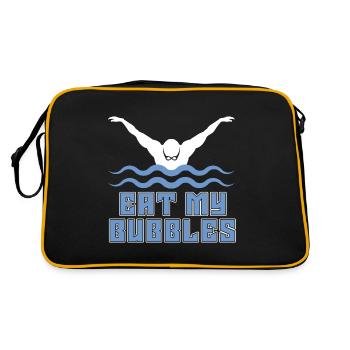 Schwimmen Schwimmer - Retro Tasche - Schwarz/Gold - Hinten