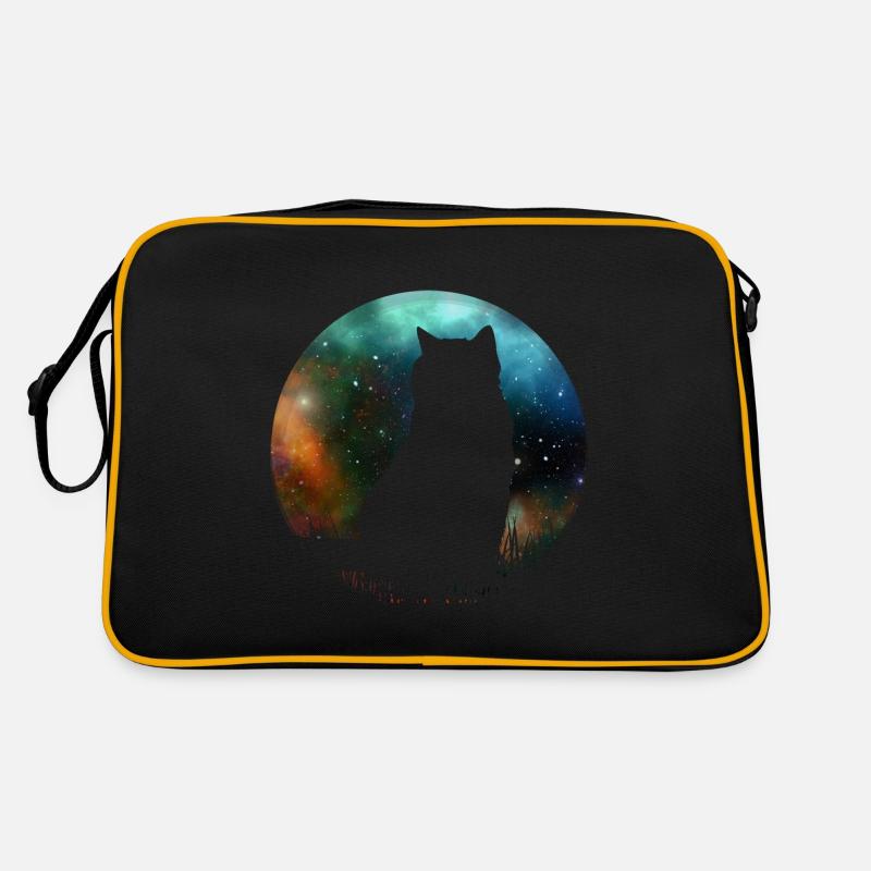 Mignon chat de l’espace galactique Sac Retro