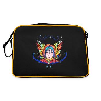 Femme Papillon Arc en Ciel - Sac Retro - noir/or - Dos