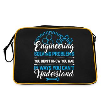 Engineer Mechanical Engineering Electrical Engineering Gift - Retro Bag - black/gold - Back