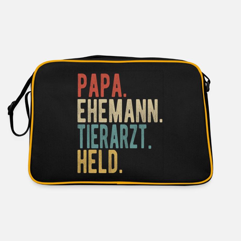 Tierarzt Papa Ehemann Held Retro Tasche