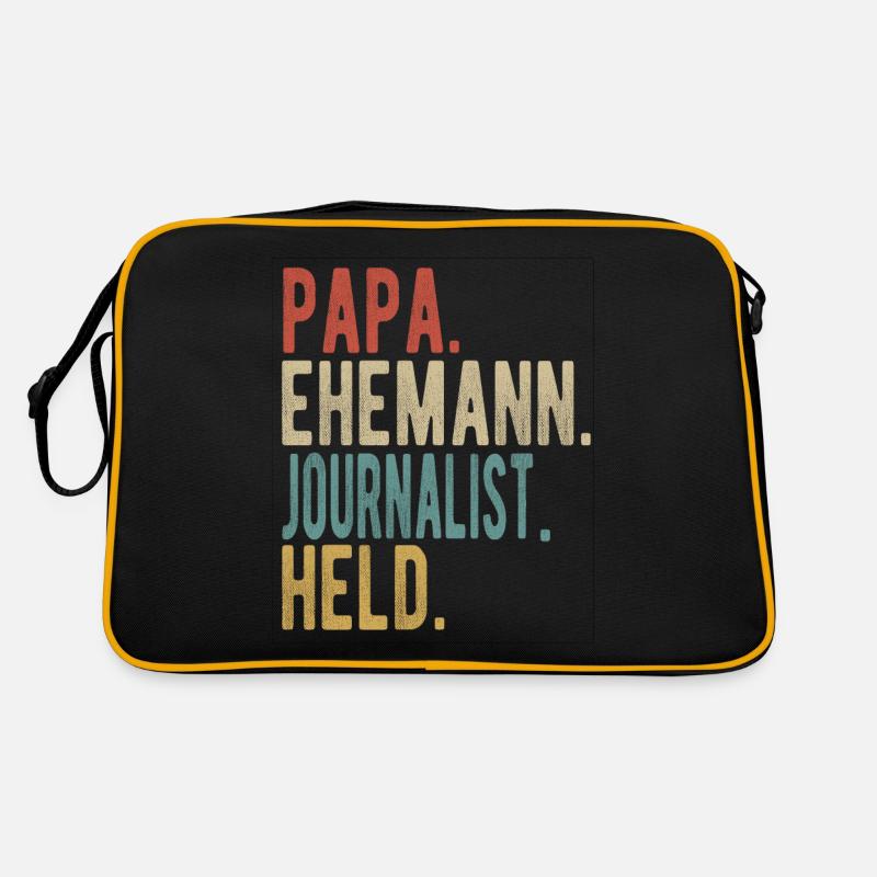 Journalist Papa Ehemann Held Retro Tasche