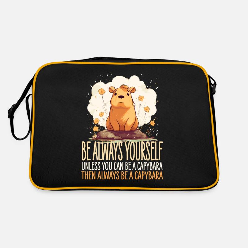 Capybara Immer Du Selbst Retro Tasche