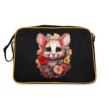Souris - Sac Retro - noir/or - Dos