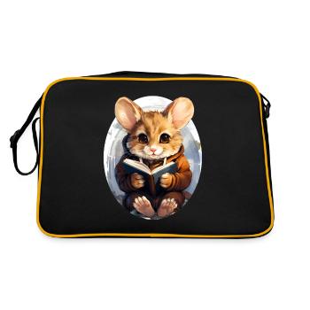 Souris - Sac Retro - noir/or - Dos