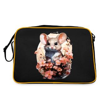 Souris - Sac Retro - noir/or - Dos