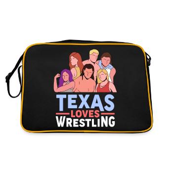 Conception de lutte au Texas pour les fiers fans du Texas - Sac Retro - noir/or - Dos
