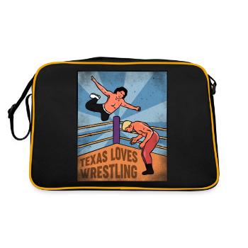 Conception de lutte au Texas pour les fiers fans du Texas - Sac Retro - noir/or - Dos