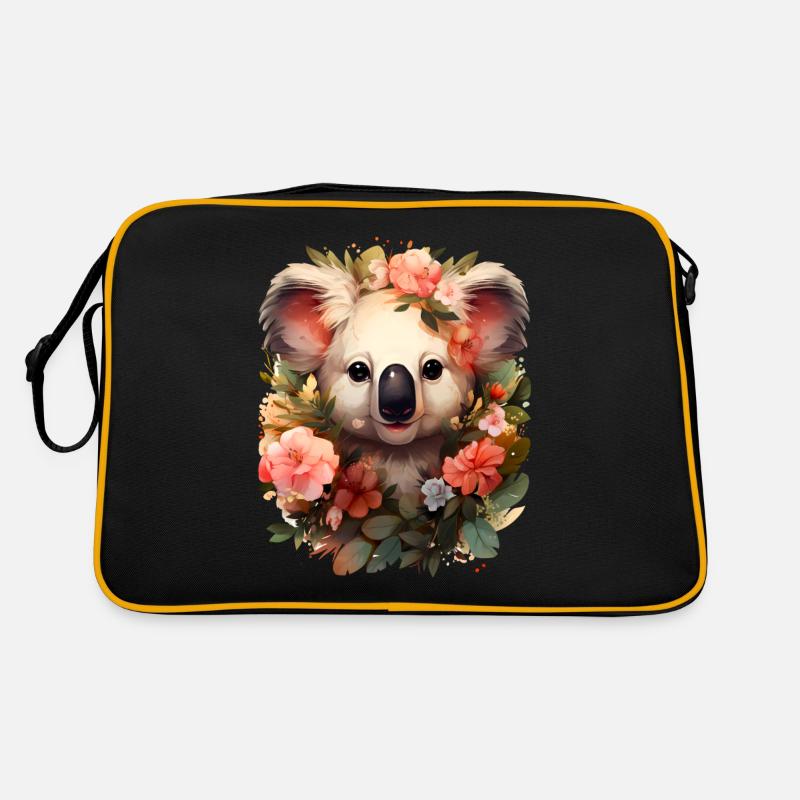 Koala - Retro Tasche - Schwarz/Gold